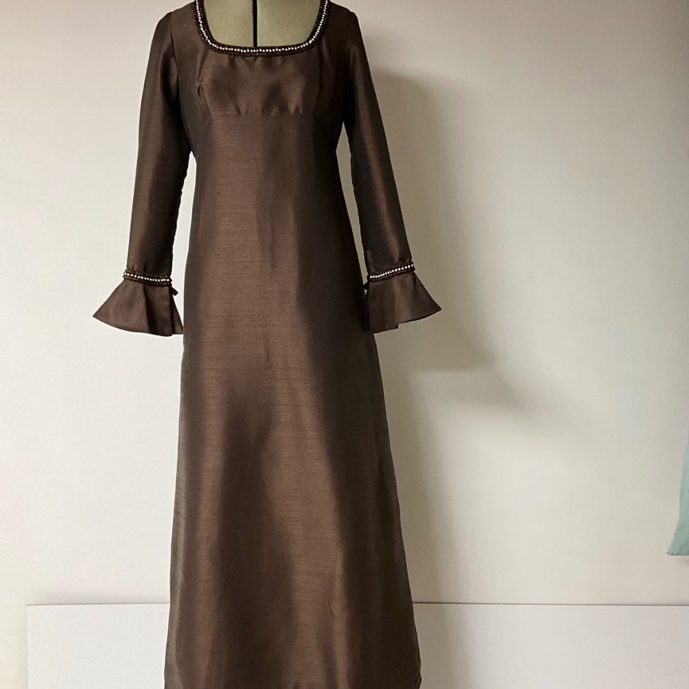 Fancy maxi 1970’s Byroter silk dress size 38